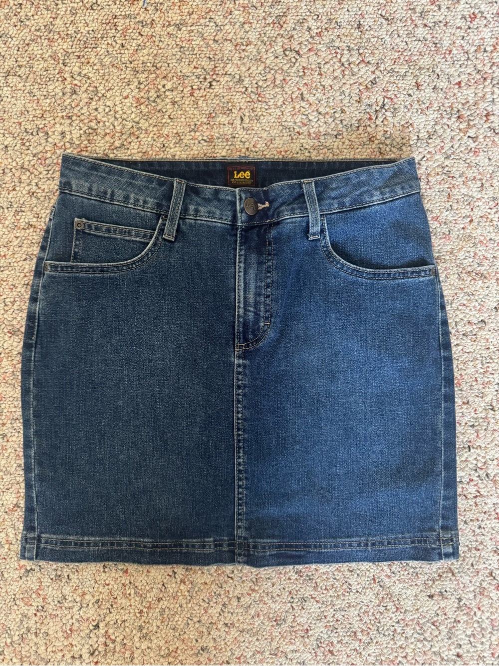 Lee Classic Blue Denim Mini Skirt